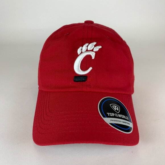 Cincinnati Bearcats NCAA Red Top of the World Relaxed Fit Hat - Picture 2 of 5